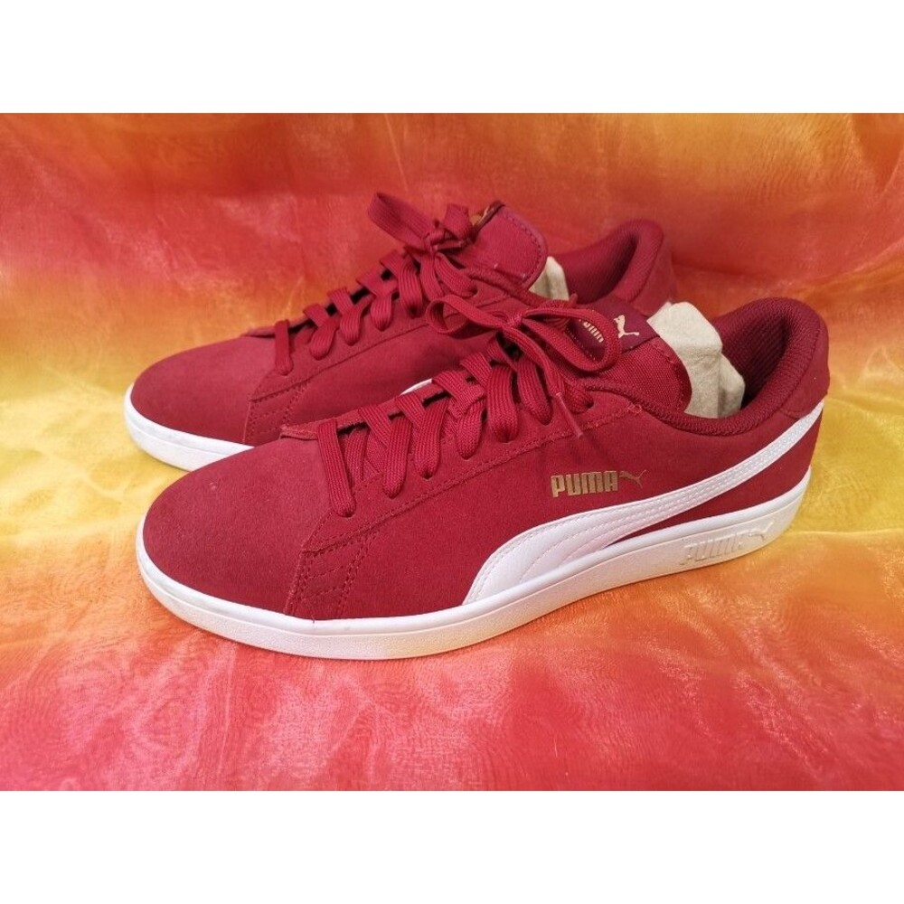 Men's Puma Smash Red Suede Shoes Size 11 Length 29 cm Style 364989-29